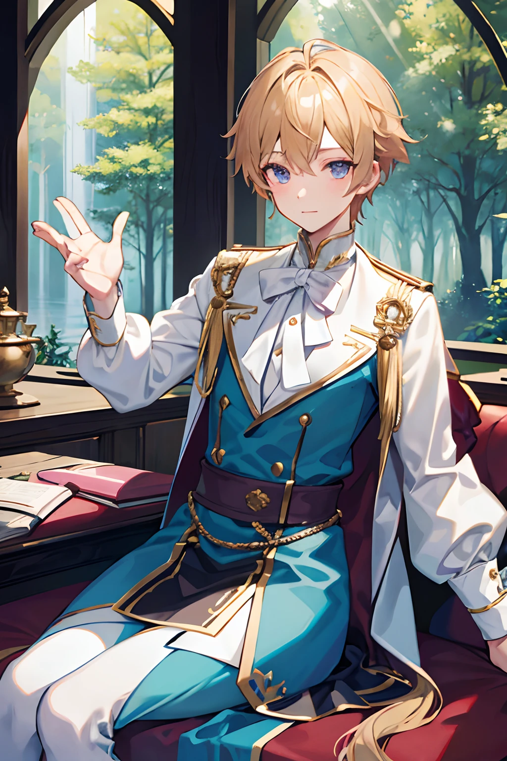 Prince Castle in the forest twinks male people Put the character in front