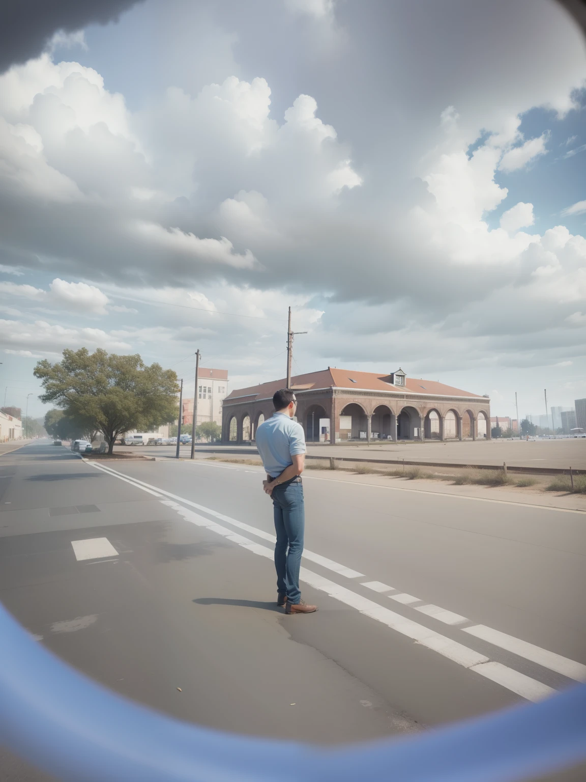 convert background in a vintage building. 8k