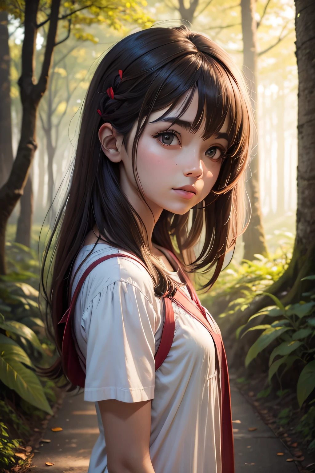 [[Estilo Clannad]], [[uma menina bonita com cabelo curto com franja vermelha]], [[olhos vermelhos]], [[sombrio, Fundo escuro da floresta]], [[Low natural light]], [[great quality]],[[master part]], [[Melhor Artista]], [[Melhor desempenho]], [[Qualidade 16k]], [[HDR+]]