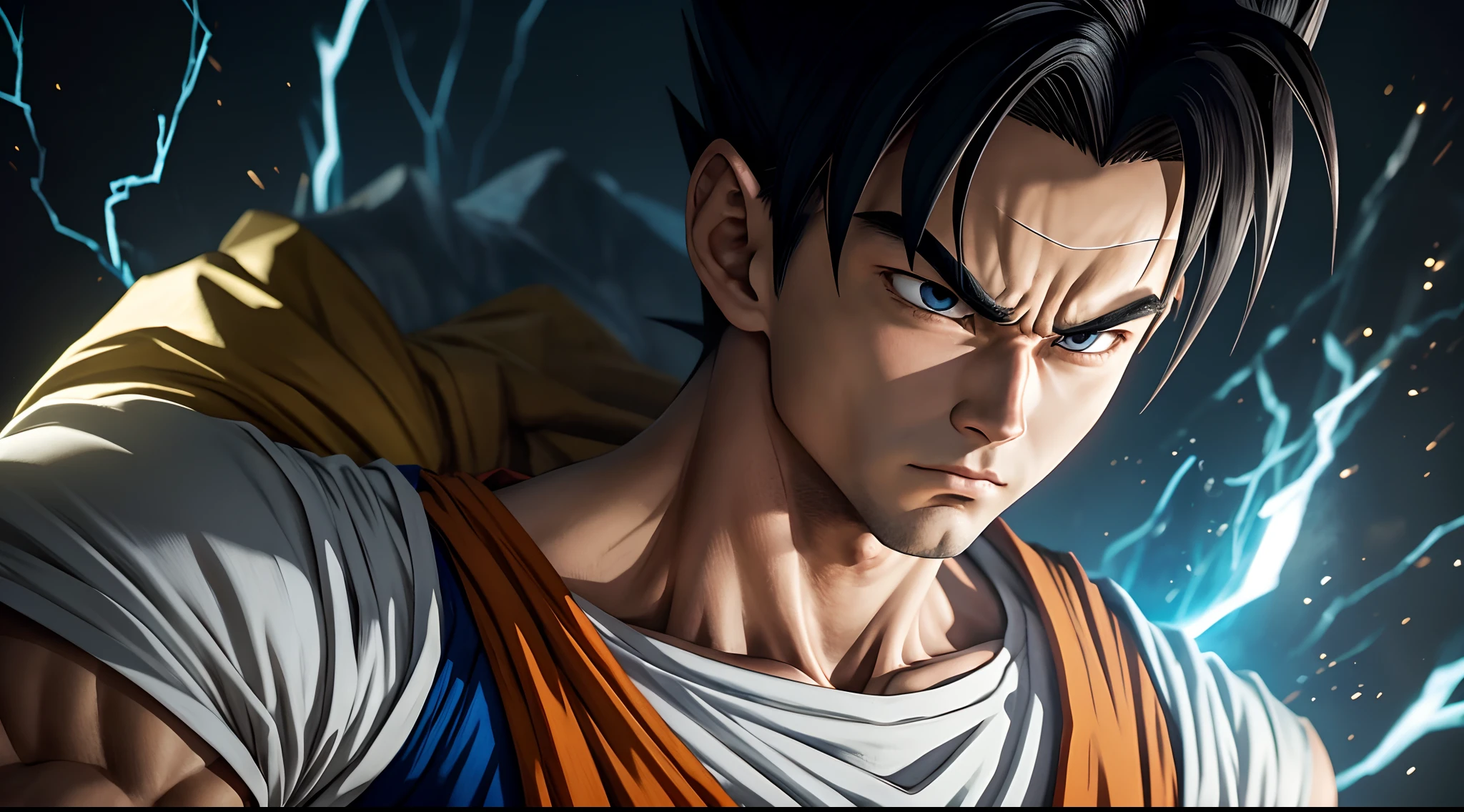 aspect of his character design. They are beautifully drawn, capturing both his determination and gentle nature. You can clearly see the depth and emotion in his eyes, which adds to his overall appeal and charisma.

Now, let’s talk about the attention to detail in Gohan’s costume. Every little detail of his outfit is showcased in stunning 8K quality. From the folds and creases in his clothing to the intricate design elements, nothing is overlooked. This level of detail helps to bring Gohan to life, making him feel like a real character that you can connect with.

But it’s not just Gohan’s physical appearance that captivates fans. It’s the confidence that radiates from every look he gives. Whether he’s in a battle or simply standing still, Gohan exudes confidence. This confidence stems from his growth as a character throughout the Dragon Ball series, from a timid young boy to a powerful warrior.

And speaking of battles, the background of Gohan’s upper body portrait often features a depiction of him in a fierce battle. This element further enhances his confidence and adds a sense of dynamism to the overall composition. It’s as if Gohan is ready to take on any challenge that comes his way, and it’s this attitude that draws people towards him.

In conclusion, 20-year-old Gohan is a true masterpiece in terms of his design, physique, and overall portrayal. With his perfect ???????, attractive eyes, and attention to detail in his costume, Gohan is a visually striking character. But it’s his confidence and the battle in the background that truly sets him apart. Gohan is a character that resonates with fans, and his upper body portrait in 8K quality only amplifies his appeal. So, if you’re a fan of Dragon Ball or simply appreciate stunning character designs, Gohan is definitely someone you need to check out.

And that wraps up our discussion on 20-year-old Gohan’s upper body portrait. I hope you enjoyed this deep dive into the details of this iconic character. If you did, do