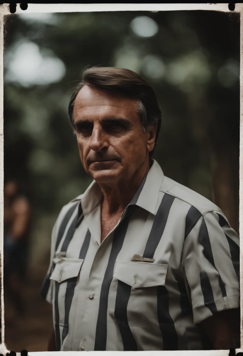 Retrato de um pai, Jair bolsonaro, jail, roupa listrada.