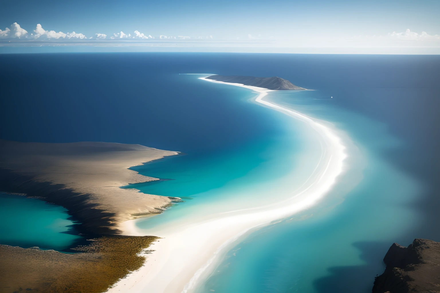 8K，tmasterpiece，RAW，Photorealsitic，Island，the sea，barren