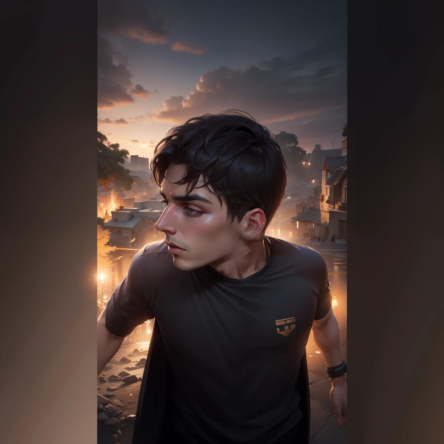 Change background bhandsome boy, realistic face, 8k ultra realistic  world handsome boy