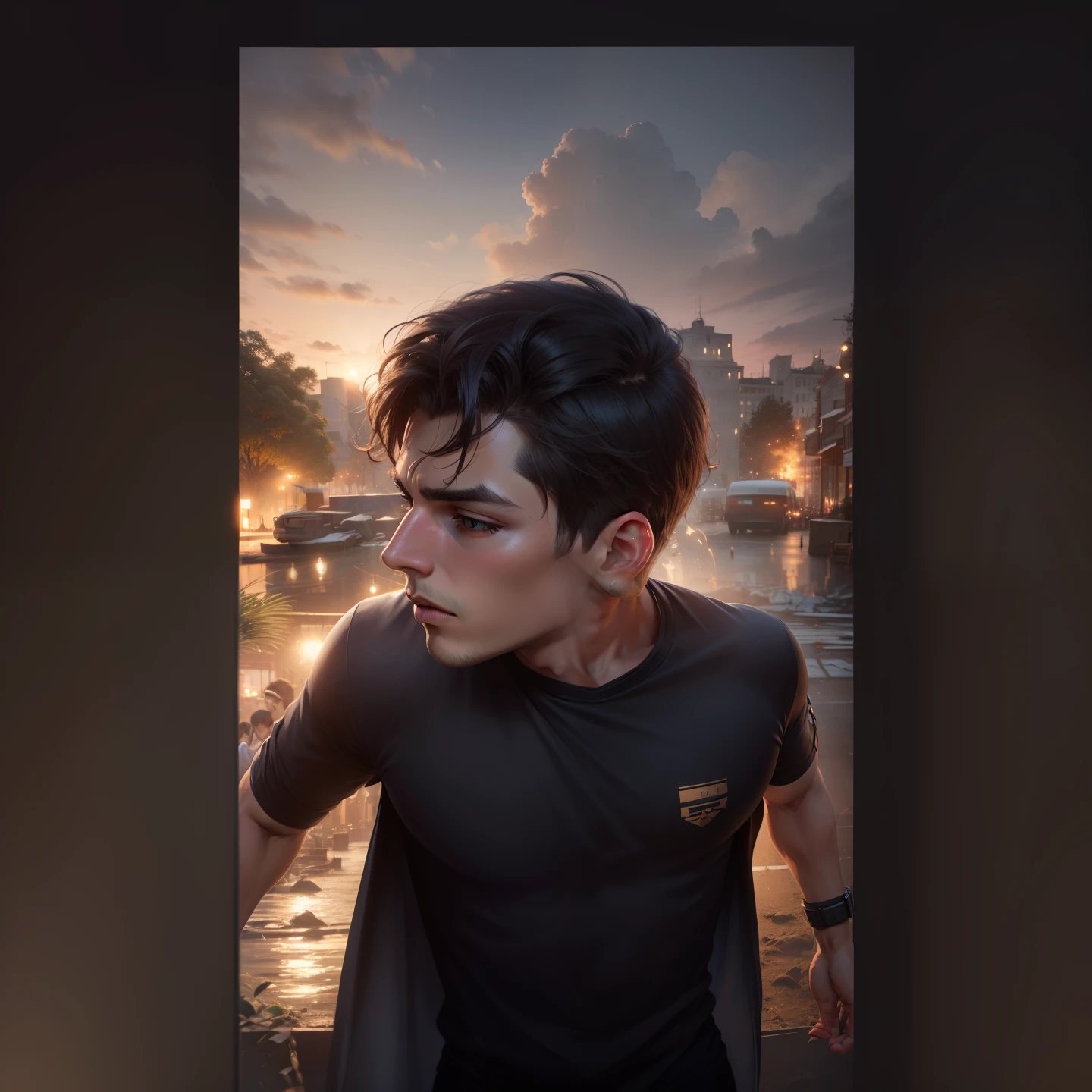 Change background bhandsome boy, realistic face, 8k ultra realistic world handsome boy