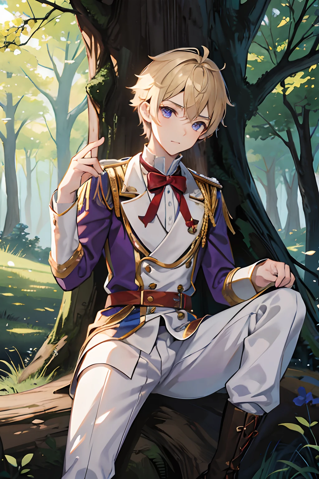 Prince Castle in the forest twinks male people Put the character in front