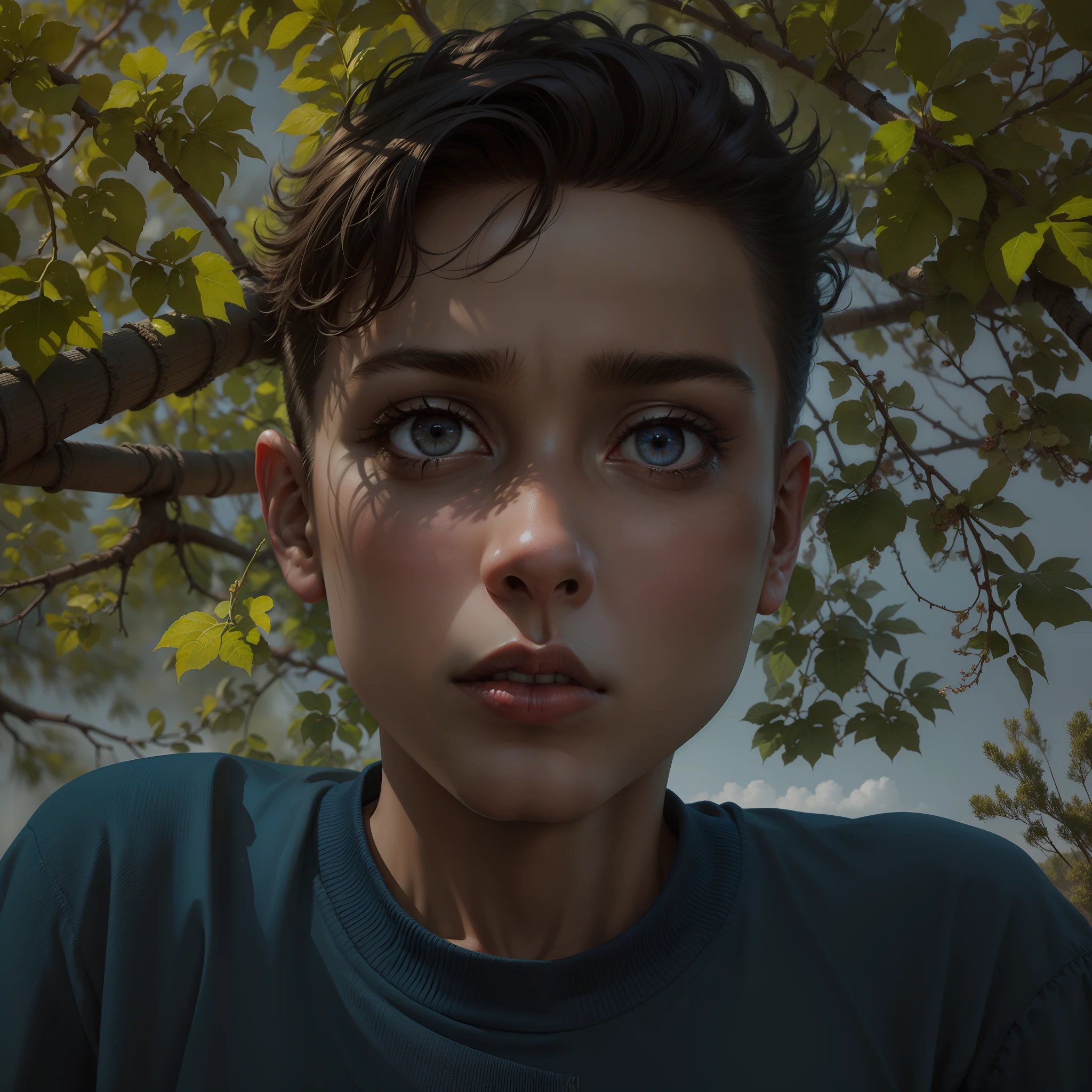 Change background , cuypunk, ultra realistic boy