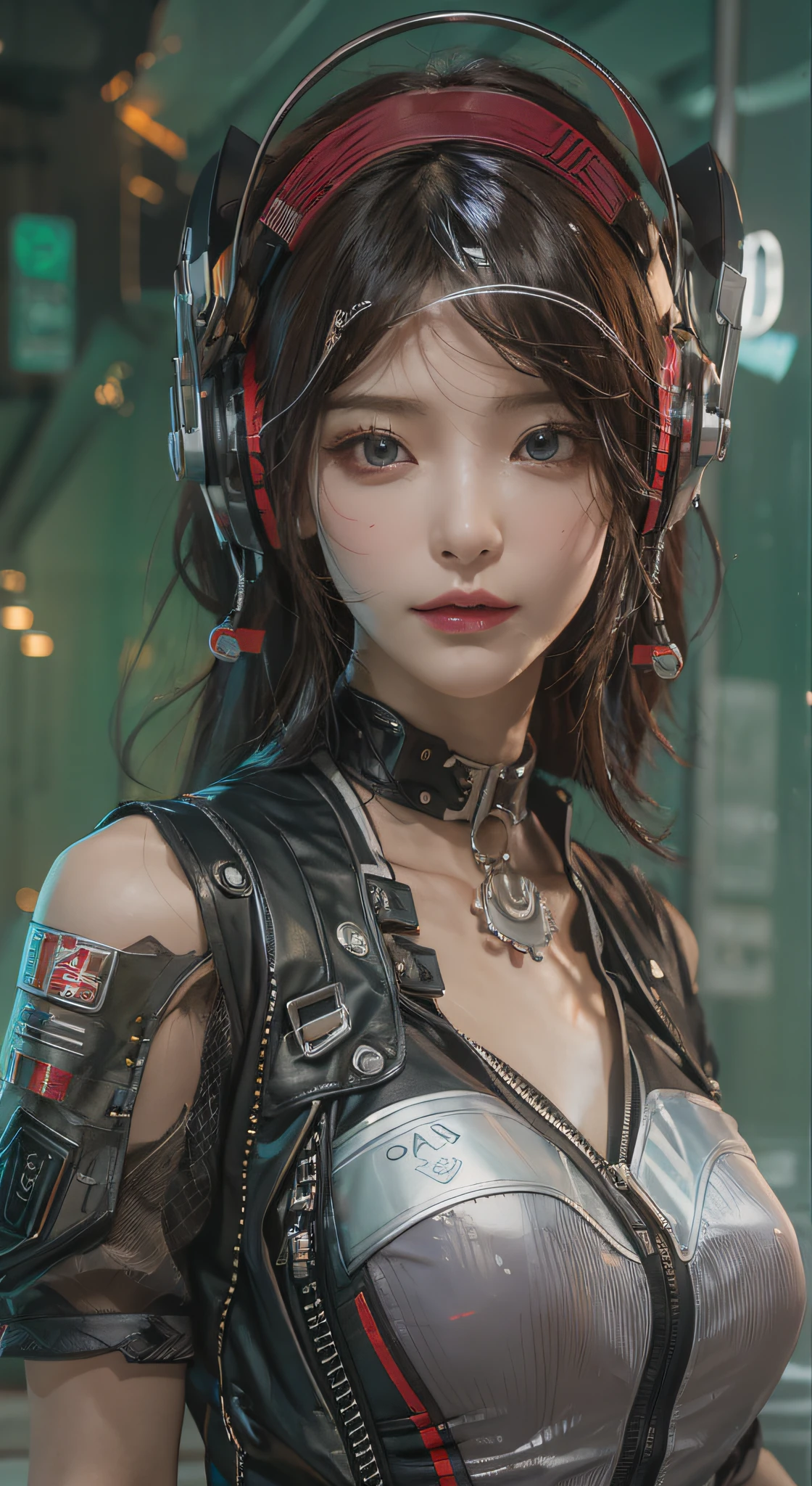 ((Best quality)), ((masterpiece)), (highly detailed:1.3), 3D, beautiful (cyberpunk:1.3) female hacker with thick voluminous hair operating a computer terminal, computer servers, LCD screens, fibre optic cables, corporate logos,HDR (High Dynamic Range),Ray Tracing,NVIDIA RTX,Super-Resolution,Unreal 5,Subsurface scattering,PBR Texturing,Post-processing,Anisotropic Filtering,Depth-of-field,Maximum clarity and sharpness,Multi-layered textures,Albedo and Specular maps,Surface shading,Accurate simulation of light-material interaction,Perfect proportions,Octane Render,Two-tone lighting,Low ISO,White balance,Rule of thirds,Wide aperature,8K RAW,Efficient Sub-Pixel,sub-pixel convolution,luminescent particles,