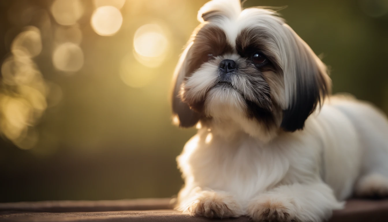 shih-tzu usando oculos de sol, best quality, master part, Ultra high resolution (fotorrealista: 1.4), Foto RAW