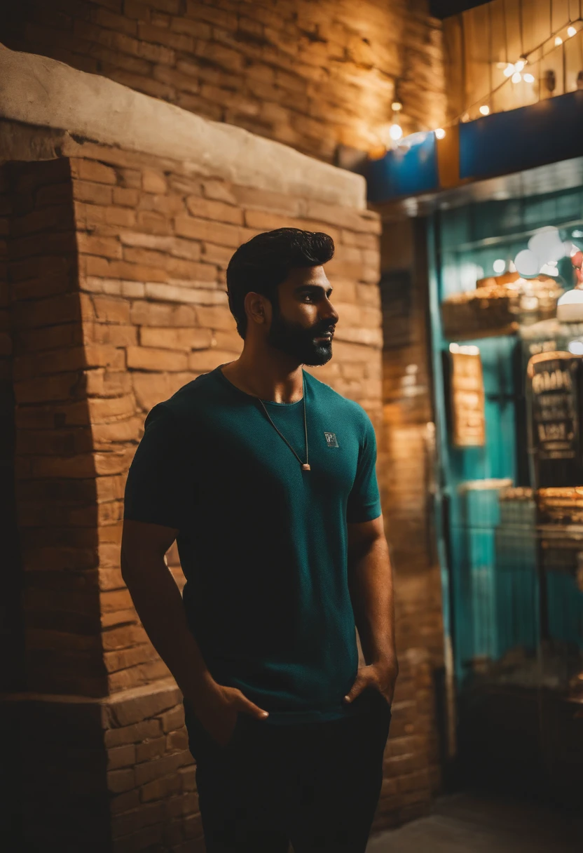 there is a man standing in front of a sign that says kickin'good, a picture inspired by Saurabh Jethani, trending on dribble, realism, portait photo profile picture, khyzyl saleem, mohamed chahin, mohamed chahin style, kyza saleem, profile pic, riyahd cassiem, very very low quality picture