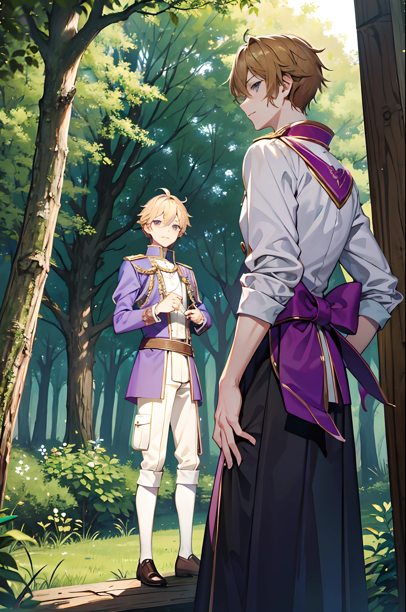 Prince Castle in the forest twinks male people Put the character in front