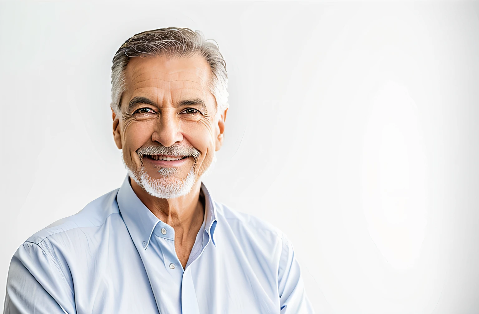a simple smile on his face Por volta dos 50 anos, 4k , super realistic