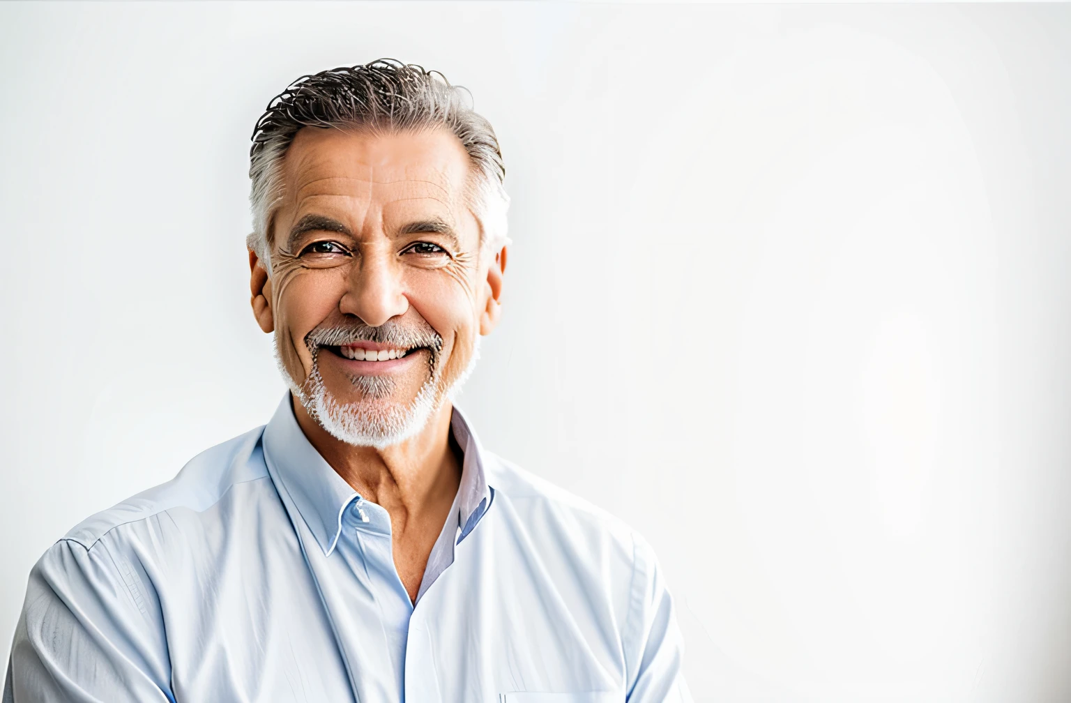 a simple smile on his face Por volta dos 50 anos, 4k , super realistic