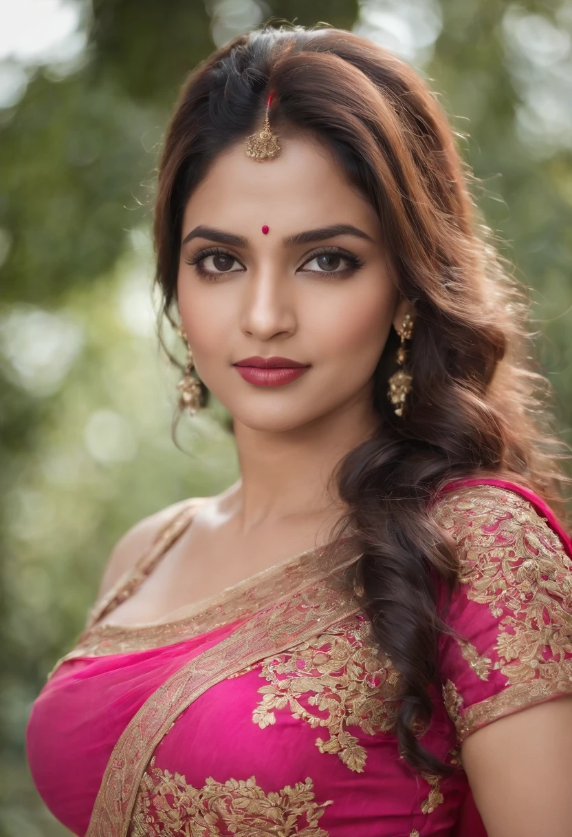 a indian woman posing for a picture, indian, traditional beauty, indian, beautiful goddess, ornate cosplay, indian style, indian super model, beautiful maiden, gorgeous woman, south east asian with long, provocative indian, gorgeous beautiful woman, beautiful asian girl, extremely detailed goddess shot, jaw-dropping beauty, big boobs deep cleavage sexy navel, no clothes, exposed, big bust, pink nipples