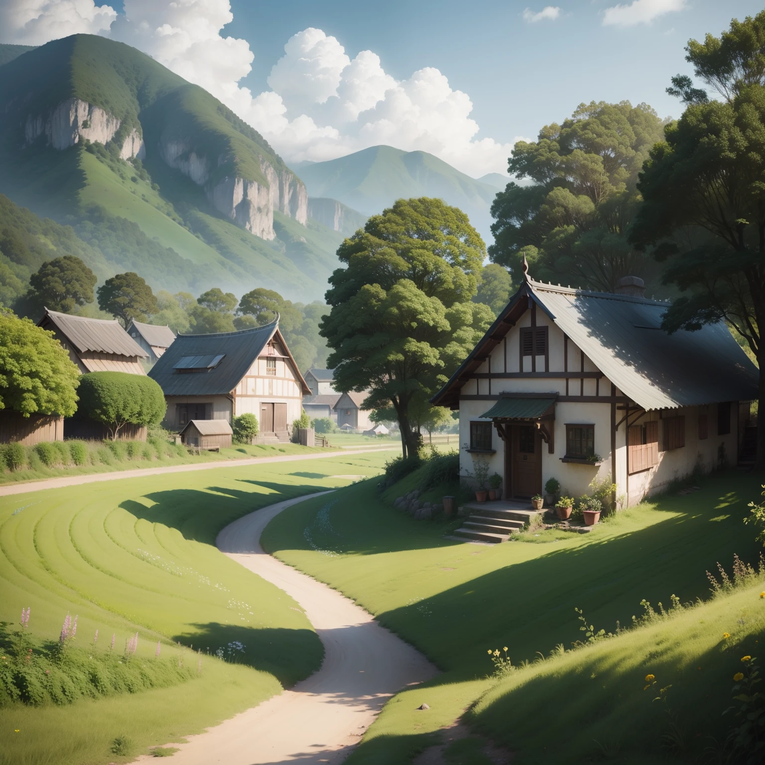 Village greenry