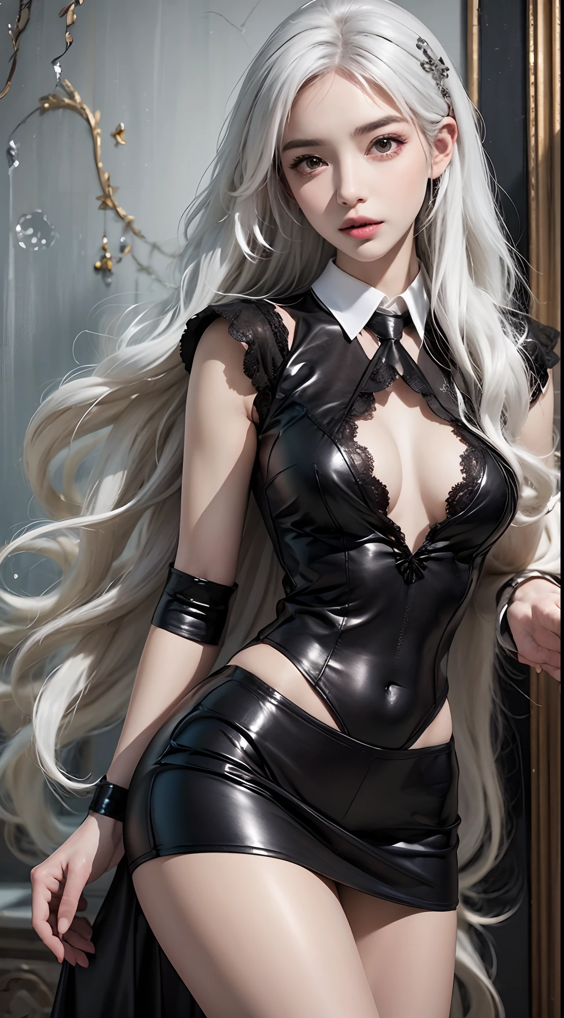 photorealistic, high resolution, 1women, mature female, solo, hips up, look at viewer, (detailed face), Hogwarts Uniform