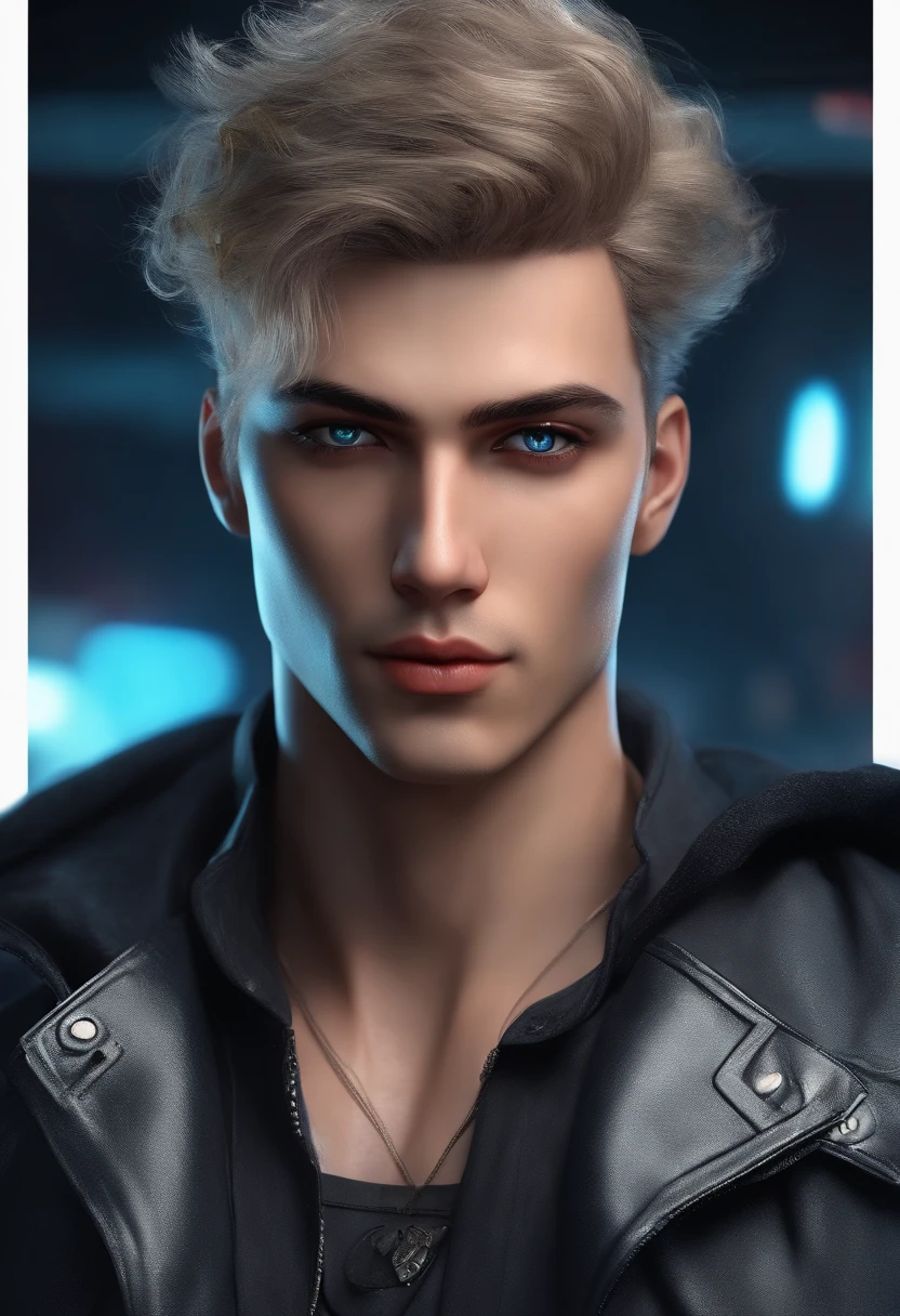 Change Background cyberpunk handsome boy, realistic face, 8k, ultra realistic,