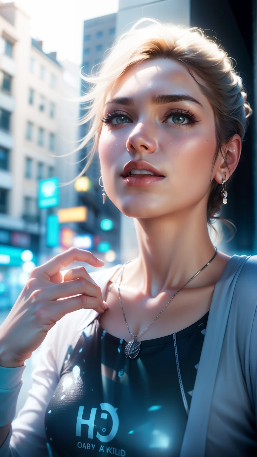 Change background outdoor,4k ultra hd,sexy shirt, necklace in neck,