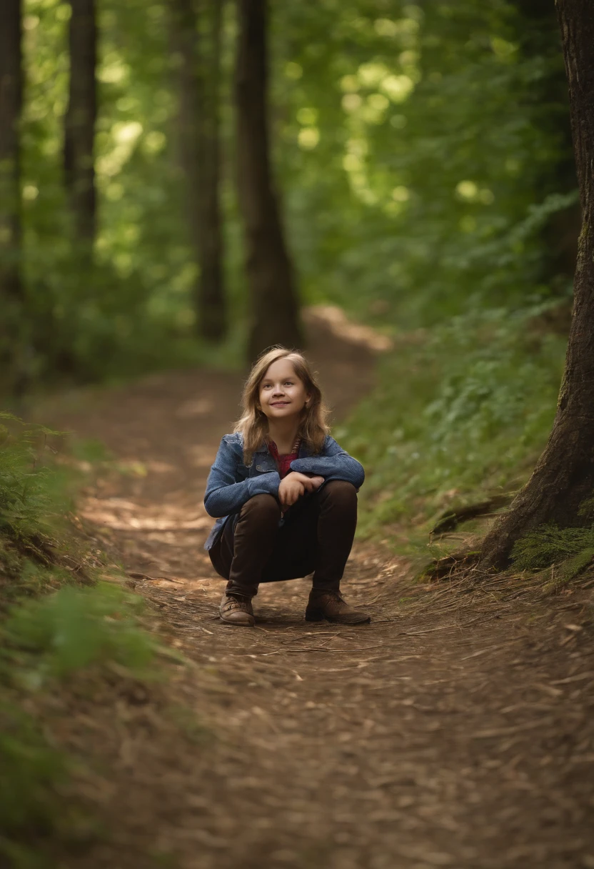 Emily and Professor John talk in a beautiful looking forest.(best quality,4k,8k,highres,masterpiece:1.2),ultra-detailed,(realistic,photorealistic,photo-realistic:1.37),adventure, map --auto