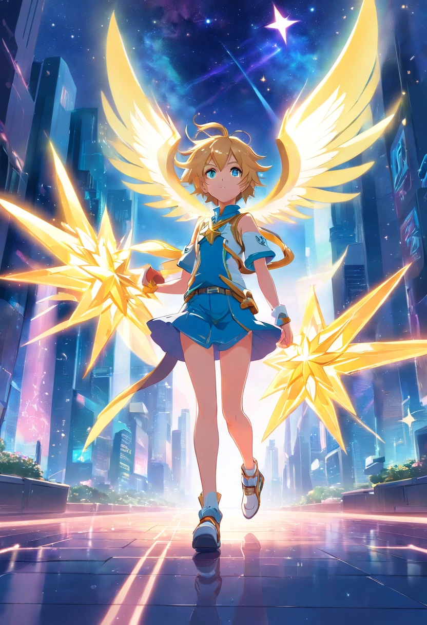 Ezreal star guardian walking in a twiglht