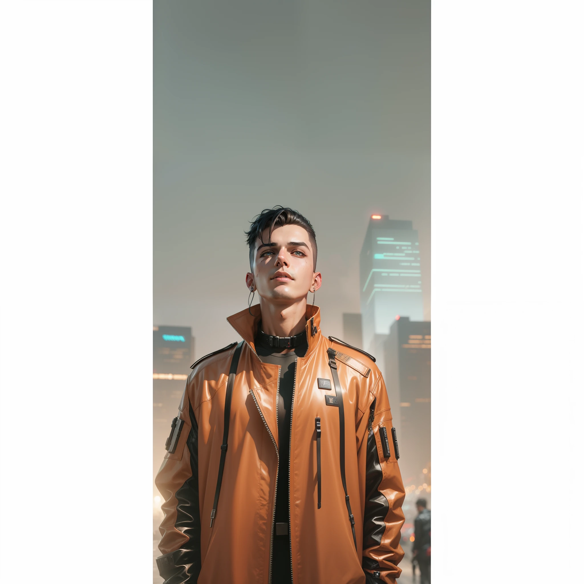 Change background cyberpunk handsome boy realistic face 8k ultra Realistic