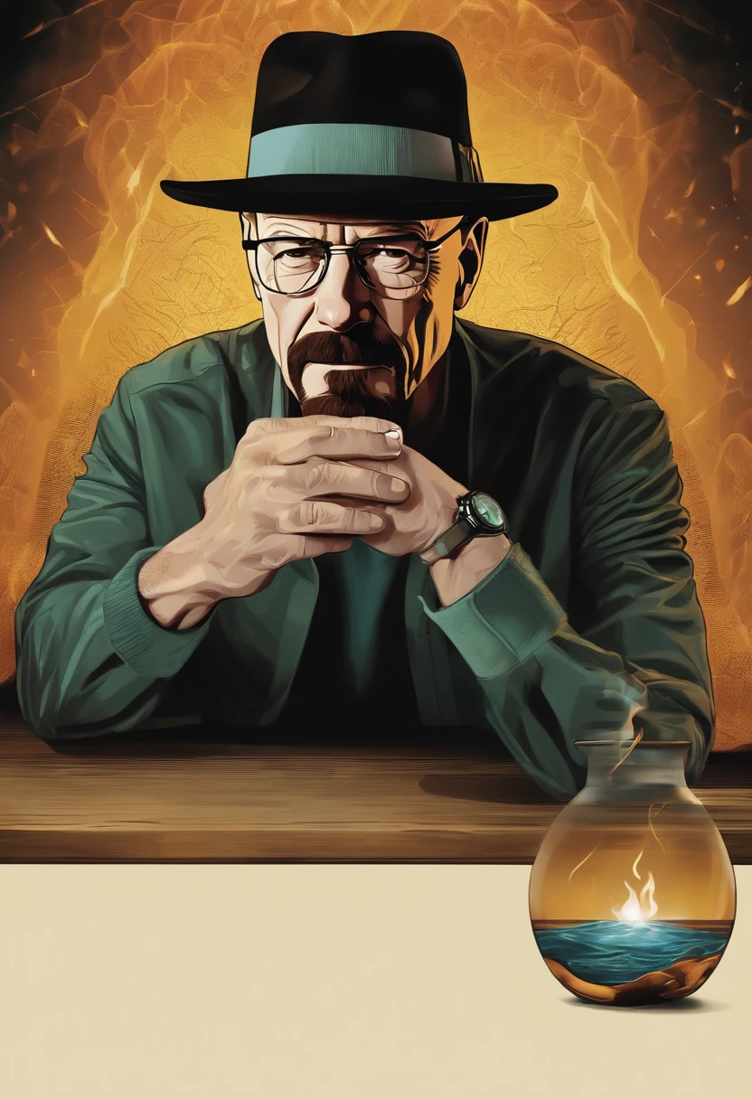 walter white com seu personagem heisenberg