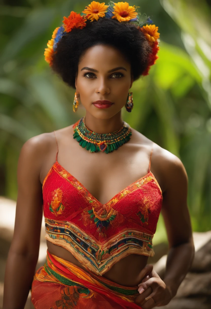 A Brazilian mulata woman is someone with a rich ethnic heritage, often featuring a combination of African and European ancestry, with a range of skin tones and a vibrant culture that celebrates Brazil's racial and ethnic diversity.