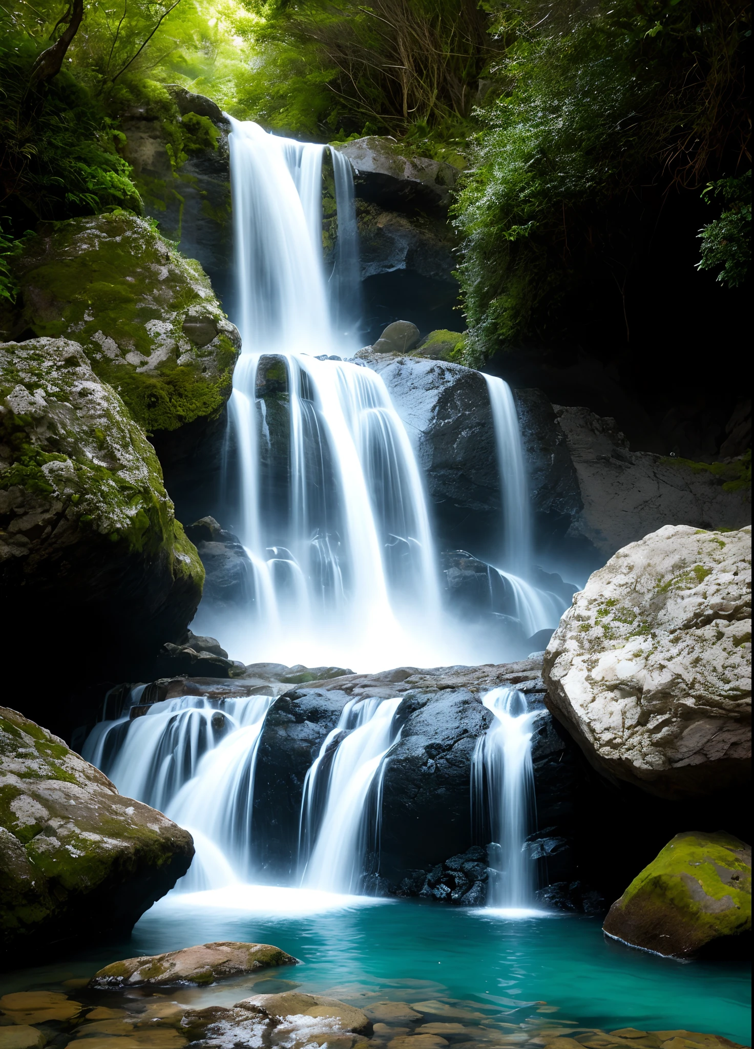 (Hotsprings), opalescente, (Fotoluminescência), fantasia, claro, cinematic RAW photo, foto hiper real, ultrarrealista, 8k UHD, DSLR, soft lighting, alta qualidade, filmic grain, Fujifilm XT3, fotografado em um Kodak Retina II Sanyo Xacti VPC-CA6, Lente 50mm, wide angle, HDR, hyper-realistic, colorido, Volumetric lighting, [volumetric fog, humid], profundidade de campo rasa, reflexions, fotografia, (cintilante) Splashing rainbow, Brilhante, (iridescente), flores brilhantes, Brilhando, espuma, Wet, Pingando, (cristais crescendo), (tesouro secreto nele), Enevoado, mistic, Encantadora, brilhante, (master part) (best quality) (circunstanciado) (8k) (HDR) (papel de parede) (Cinematic lighting) (foco nítido) (intrincado), many lights on the rocks near the water, magical colours and atmosphere, magical landscape, cogumelos brilhantes, epic dreamlike fantasy landscape, fungos fluorescentes gigantes, cogumelos azuis brilhantes na lama, magical colours and atmosphere, paisagem de fantasia impressionante, cogumelos bioluminescentes, epic and stunning, magical atmosphere, cogumelos gigantes, (alien waterfall), cogumelos azuis brilhantes