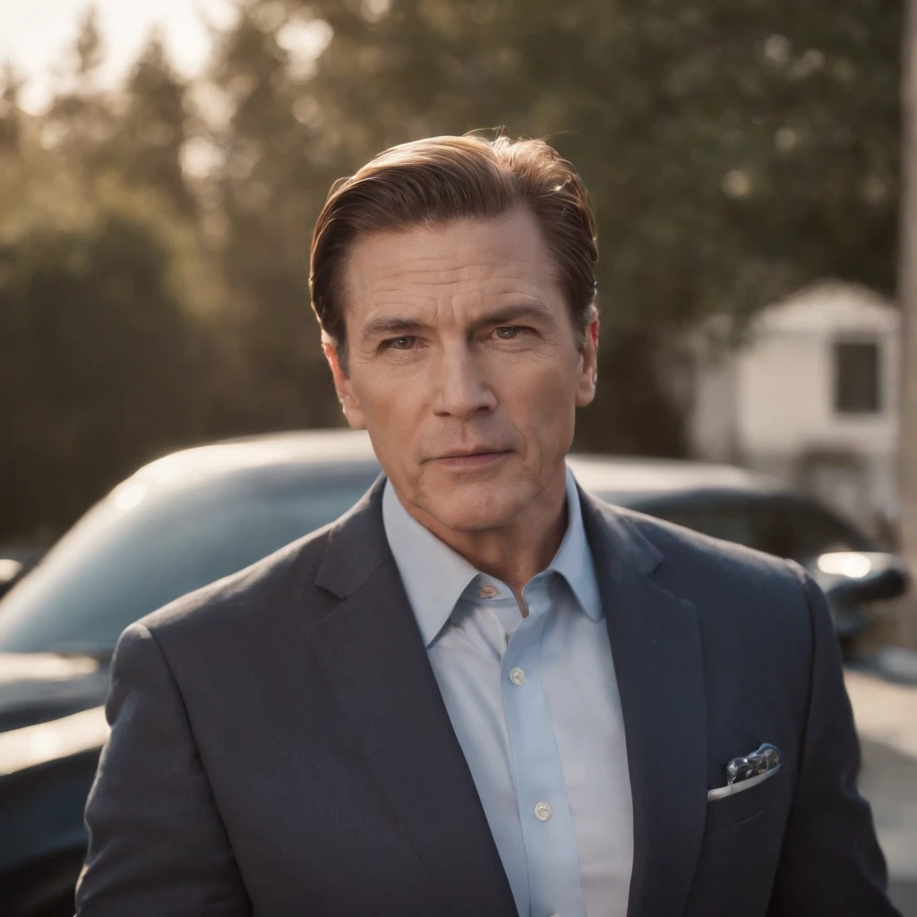 With slicked-back light brown hair and a wrinkled polyester suit, Randy is an ex-military used car salesman. He's aggressive and greedy, caring only about his commission. Randy uses high-pressure tactics and is willing to lie to make a sale. His charm is superficial as he stretches the truth to push customers into bad deals.