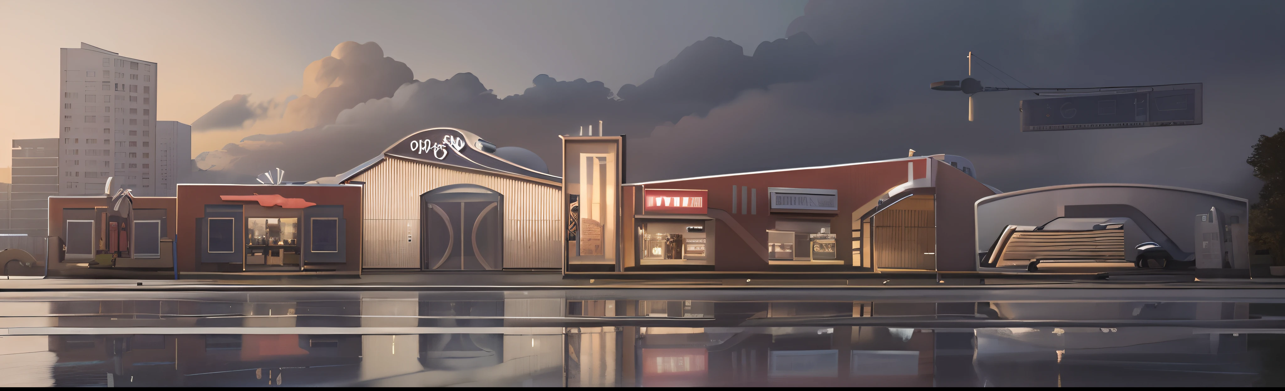 Create a realistic and highly realistic representation of a store in a modern glass format , Located in the city center. The picture should be very detailed and sharp, 1080p or up to 16k, Make sure you capture every detail realistically. The goal is to capture the essence of the brand and urban architecture in a stunning way digitally