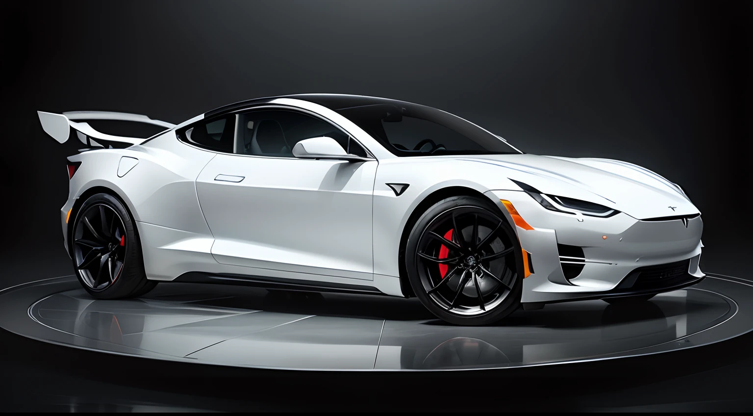 a white tesla sports car is on display at a show, tesla, car tesla 3, tesla car, roadster, with sleek lines and a powerful, glossy white, 2 0 1 9, 2019, 🦑 design, tesla dune buggy, 2 0 2 0, 2020, matte white paint, supercar, all white render, clean design, concept, realistic