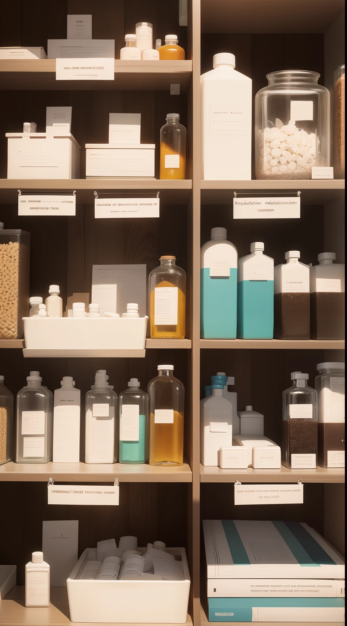 A population chart and medication bottles, indicating