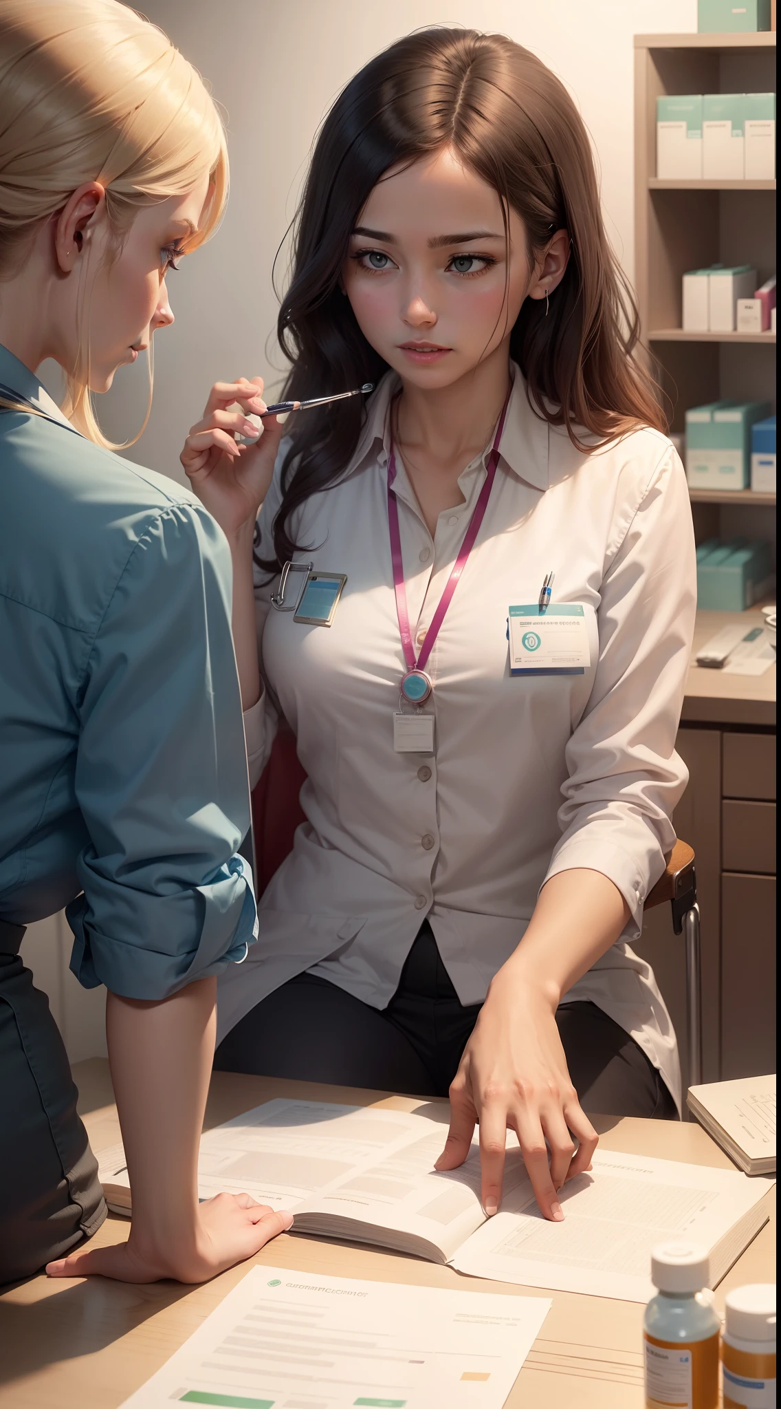 An image of a pharmacist counseling a patient on medication, symbolizing Patient Care in Pharmacy.
