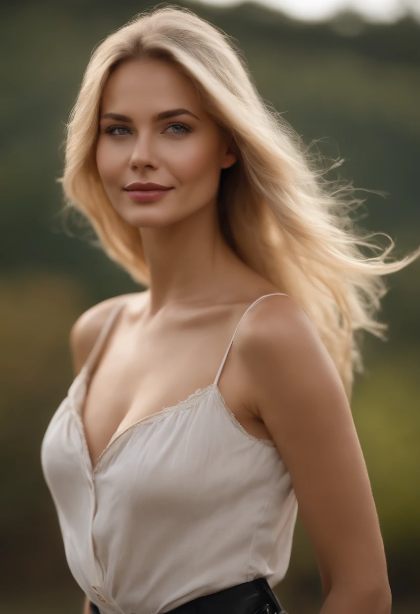 professionnel, (Photo 4K:1.1) par (Jeremy Lipking:0.3), (Dittmann Anna:0.3), (jiner:0.3), (mise au point nette:1.3), High detail, Porter (low-cut shirt:1.2), beautifull detailed face, Yeux noisette, longs cheveux blonds, (attractive young woman:1.3), (Seductive:1.1), (rougissant:1.1), Forme du corps du sablier, gros seins ronds, Hanches larges, blonde goddess, tight attire, tight attire, smiling seductively, joli visage, fille parfaite aux cheveux blancs, pose satisfaite, Cute seductive smile, belle fille blonde, bonne jeune fille, Bel angle, pose attrayante, fille mignonne, sexy pose, Une magnifique blonde, Image du corps entier, corps entier, Prise de vue du corps entier, portant une jupe et des bottes noires, prise en photo dans un parc d'attraction