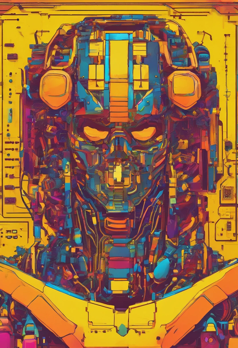 A digital illustration of a man with a head full of bright lights, Dan Mumford e Alex Grey Estilo, No estilo Dan Mumford obra de arte, fractal thunder dan mumford, masterpiece epic retrowave art, inspirado em Dan Mumford, Dan Mumford. 8K octane rendering, Dan Mumford. octan render, psychedelic organic cyborg, Sci-Fi Digital Art Illustration, Arte digital detalhada em 4k