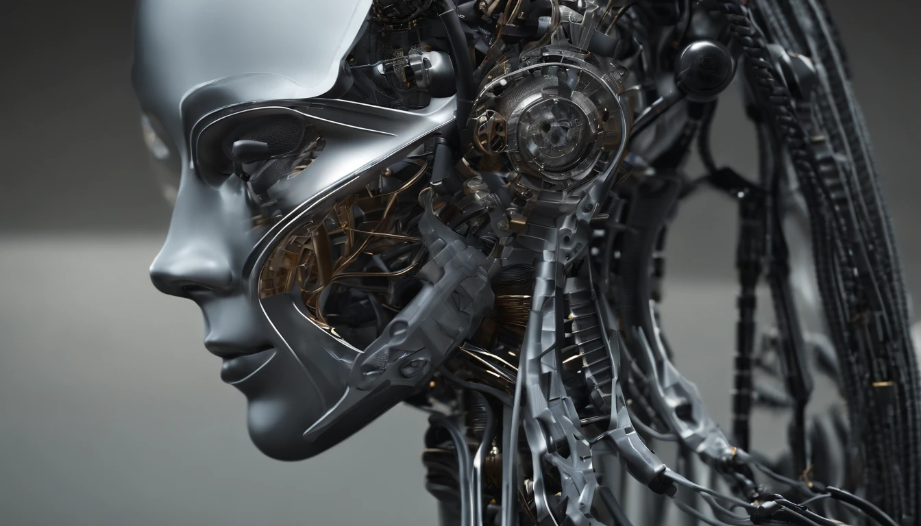 Close up of a robotic human vehicle in the night, it is wearing Thai clothes made of metal, wide view, relaxed, broad lighting, sharp, Fujifilm XT3, selective focus, CMYK colors, <lora:Roboticizer:1.0>