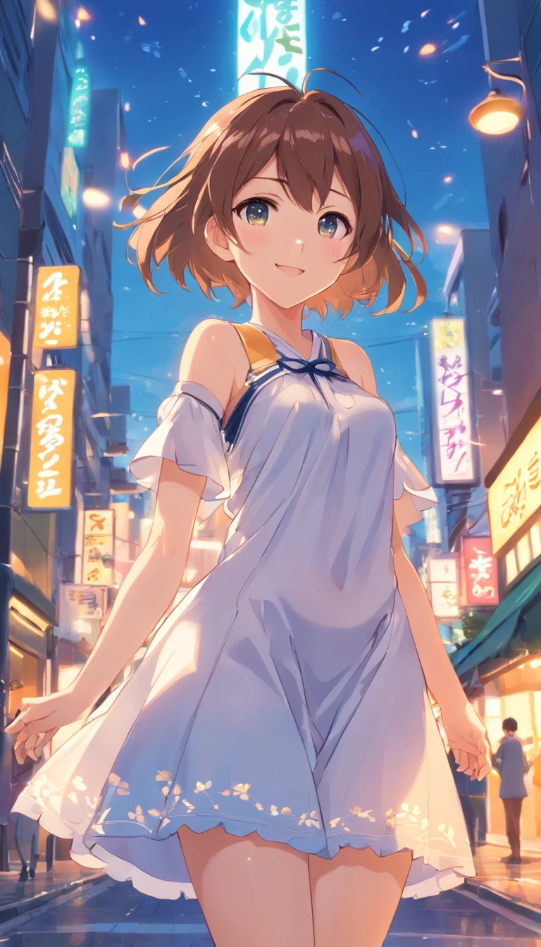 Fique no jardim、Usando um vestido de empregada branco,Cabelos Prateados,Olhos eBlue、menina de orelha de gato, small curvaceous loli, Guweiz em ArtStation Pixiv, Guviz, menina pequena loli, Soft anime illustration, Visuais de anime de garotas fofas, arte de anime digital detalhada, (((No arm decoration))),rabo de gato,sorriso,pelado