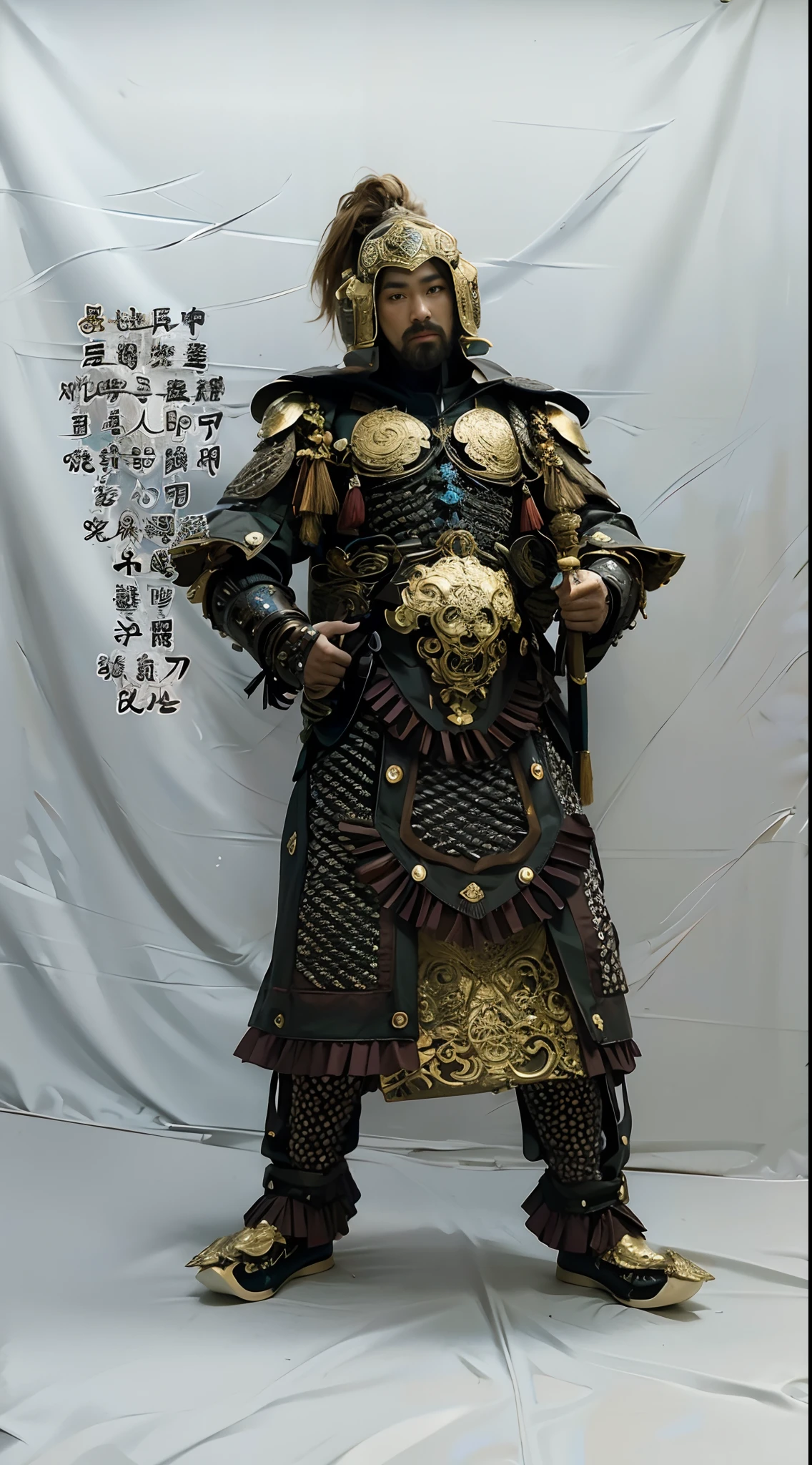 offcial art，统一 8k 壁纸，ultra - detailed，Beauty and aesthetics，high high quality，big breasts beautiful，tmasterpiece，Best quality at best，（zentangle，datura，Tangles，entangled：0.6），Great general of the Tang Dynasty，Bright light armor