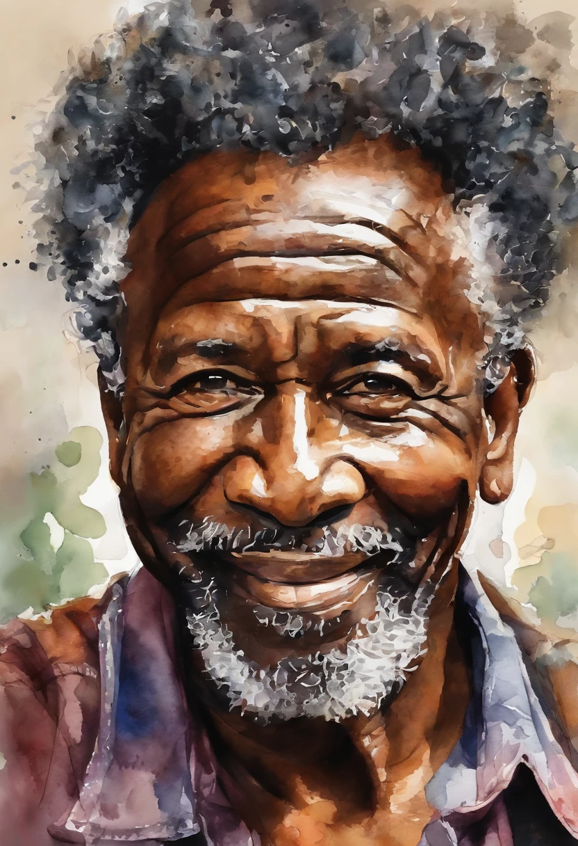 homem com 40 anos negra, pouco cabelo , olhos detalhados, sorriso detalhados, com microfone na mao