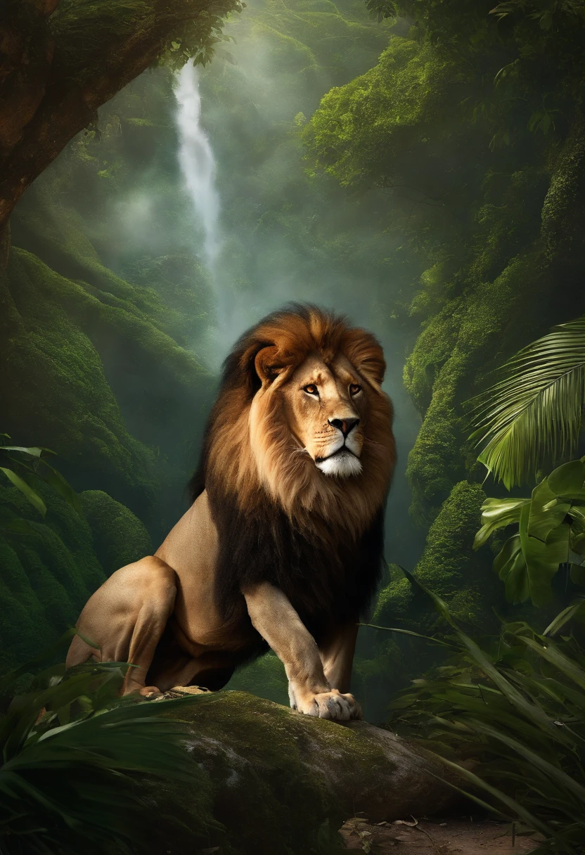 "Jungle Majesty - Uma obra-prima fotorrealista do Instagram"

Prepare-se para ficar encantado com a arte requintada desta obra-prima vertical 4K Ultra Realista, tailor-made for your Instagram story. It's not just an image; it's a true work of art, Uma ode ao realismo, and an immersive journey into nature.

In the heart of the jungle, A majestic lion emerges from the shadows, seu rosto uma sinfonia de detalhes e profundidade. The precision of each mustache, a intensidade de seu olhar, and the texture of your skin is rendered to perfection, semelhante a uma fotografia de alta qualidade. The lion's royal mane flows with grace and realistic elegance.

Against the dark and enigmatic jungle, The lion shape emerges from the lush green foliage. The leaves and vegetation are portrayed with a strange realism that transports you to the heart of the desert. The play of light and shadow creates a sense of magic and depth.

As profundezas, The dark background is contrasted by the vibrant greens and earthy tones of jungle foliage, Framing the magnificent presence of the lion. The play of light and shadow adds depth and a touch of enchantment to the scene.

As the lion advances, His expression is one of courage and nobility, Um verdadeiro rei da selva. His powerful body and commanding posture are a testament to the indomitable spirit of nature.

This Instagram-ready artwork invites your followers to embark on a journey into the heart of nature, where the lion reigns supreme in the midst of the exuberant and mysterious world. Share this masterpiece and let the spirit of the lion inspire your audience. 🦁🌿 #Majestade da Selva #Vida SelvagemFotografia #Arte da Natureza

[Tamanho da imagem: Ideal para Instagram Story]