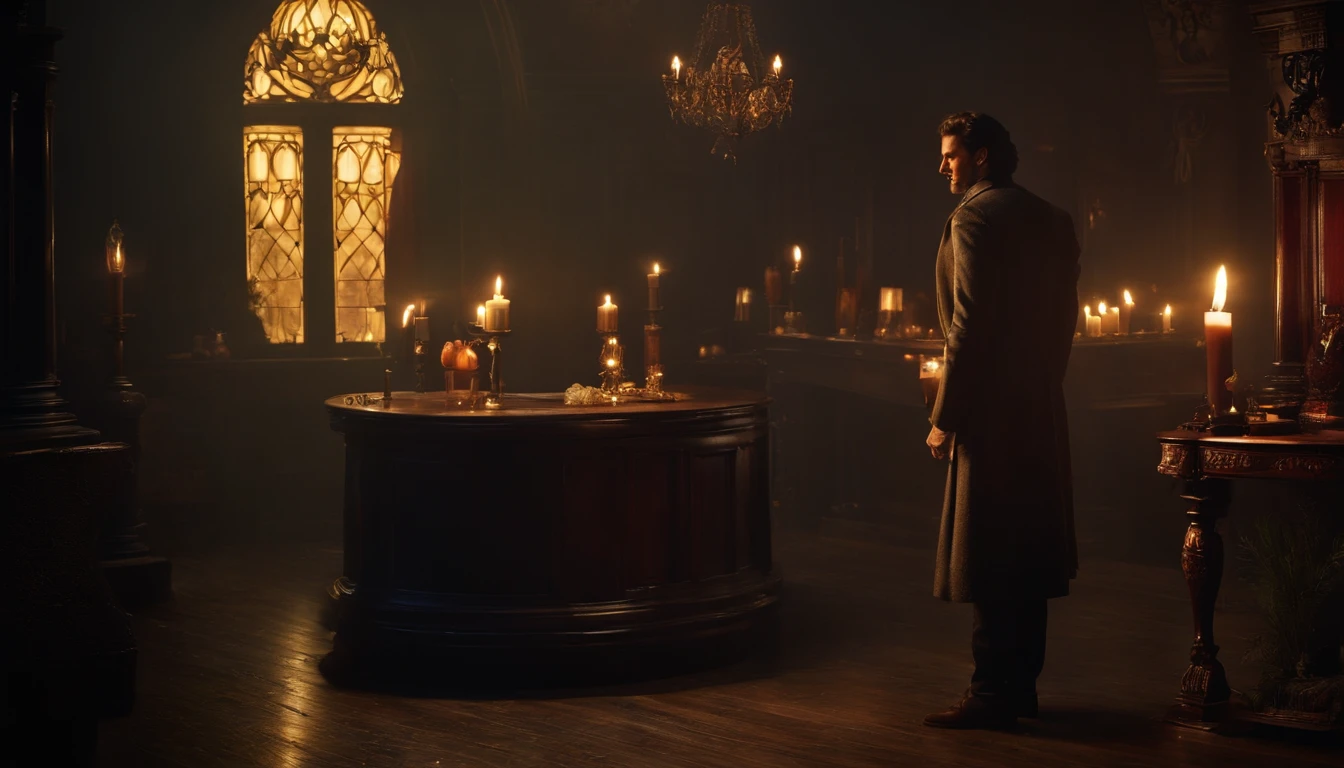 Era uma noite fria e escura na pequena cidade de Ravenwood. Nicolas, um homem com olhos cansados e um dom sombrio, estava sentado sozinho em um bar decadente. He had the ability to see spirits, But that gift was more of a curse than anything else. Disturbed spirits haunted him constantly, clamando por sua ajuda.