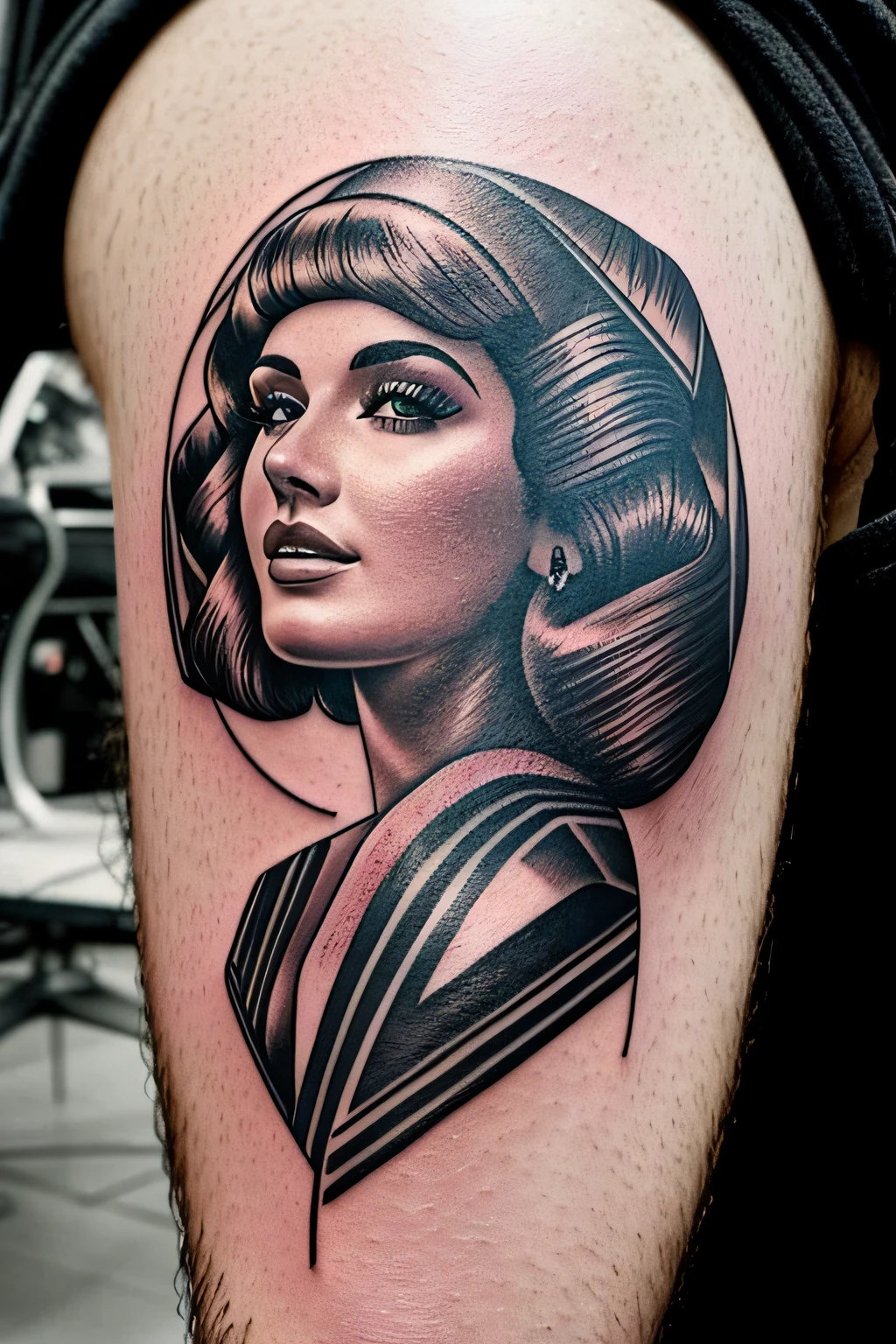 retrofuturistic tattoo