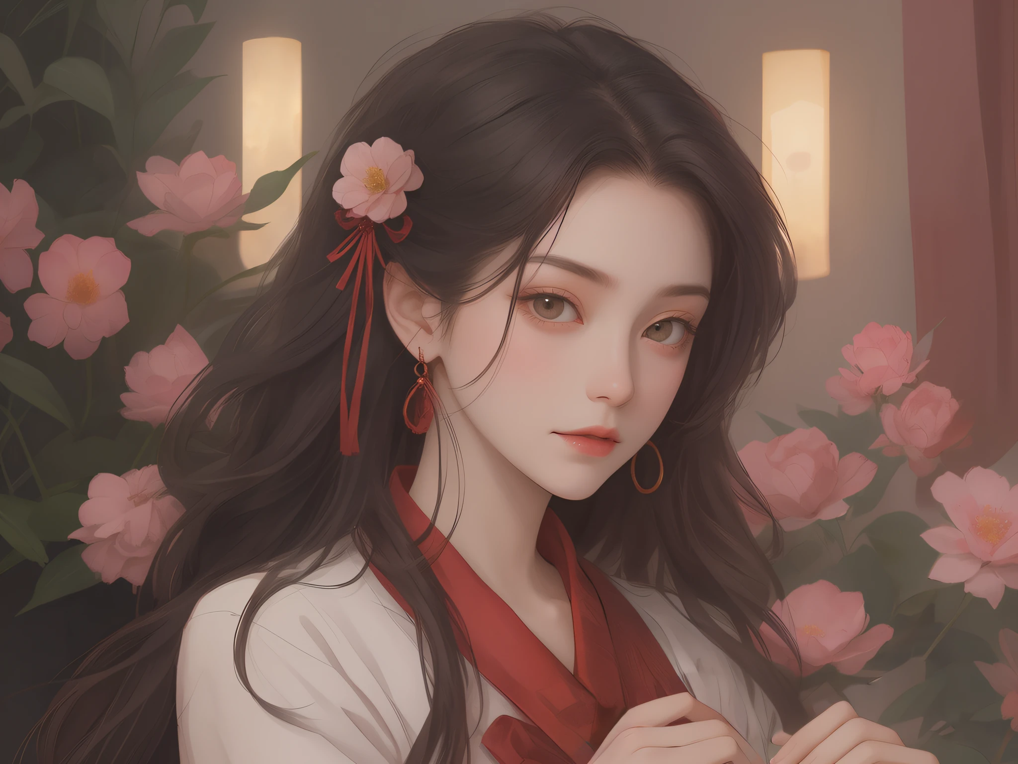 Replace with flowers，Replenish flowers，Surrounded by flowers