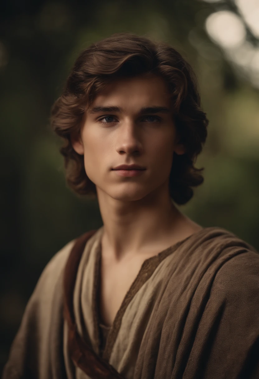 Full HD photography of David, age 19 years old, medium hair in pre-Christian costume