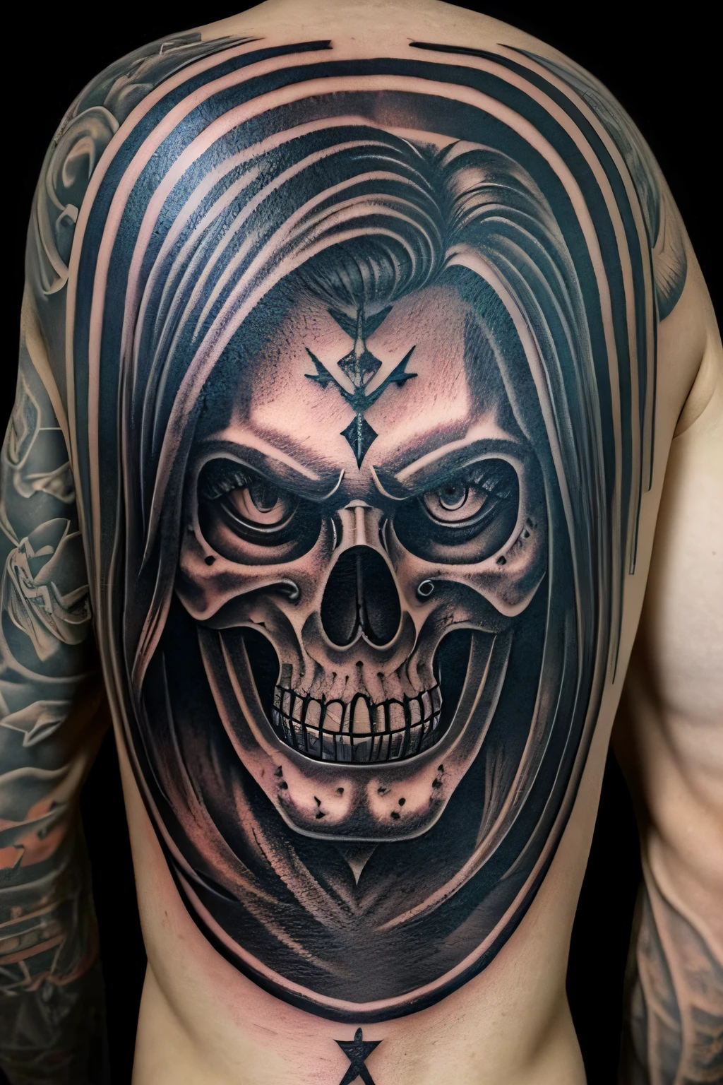 rock heavy metal tattoo, intrincated, deetailed