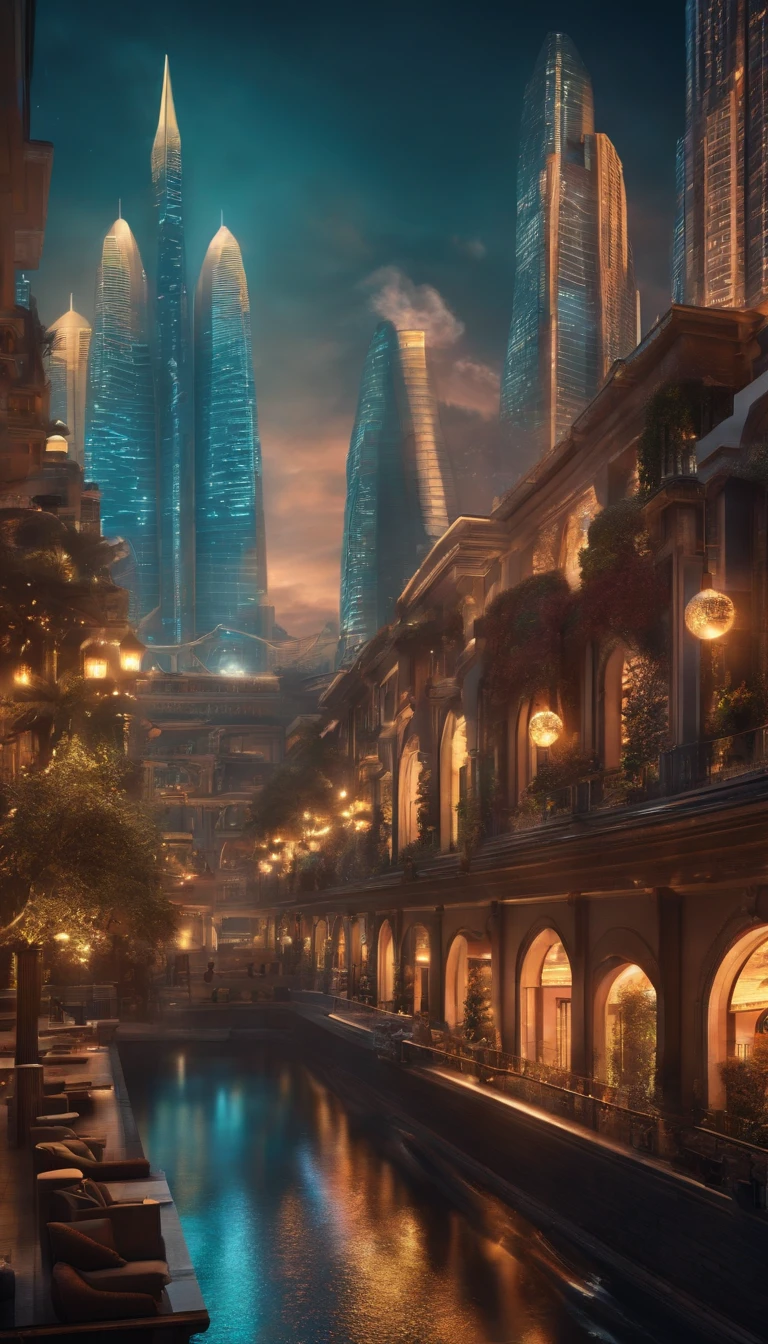 Create a technological virtual city where citizens use bitcoin