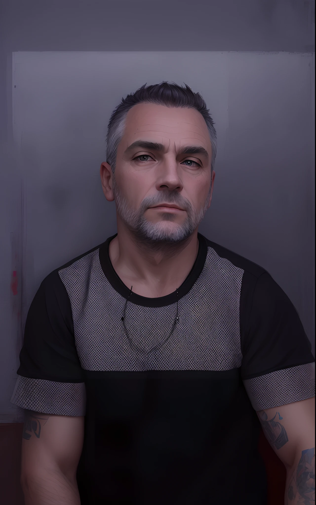 nvinkpunk, (((European middle-aged man))), masterpiece, best quality, ((detailed face)), ((award winning)), (High Detail), Sharp, 8k, trending on artstation, intricate