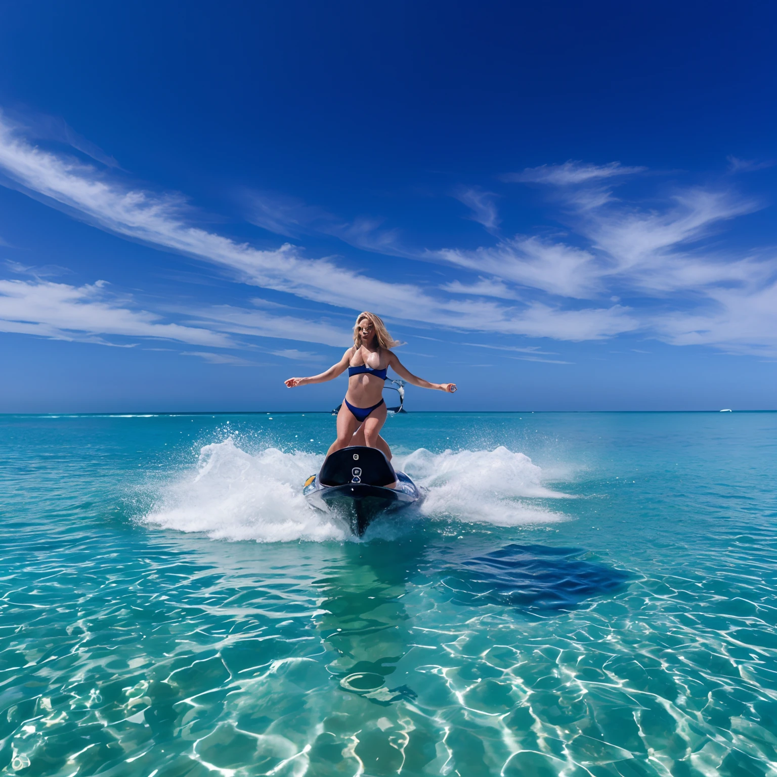 Araffe riding a jet ski in the clear blue water, on the ocean water, Cavalgue o vento e as ondas, flutuando no oceano, papel de parede bonito, no meio do oceano!!!!!, Papel de parede - 1 0 2 4, title, surfe, paper awesome wallpaper, foto tirada, standing on surfboards, amazing background, no oceano, obra de arte, Foto RAW de uma paisagem, pequenos detalhes, fotorrealista, 
foto ultrarrealista,
 8k uhd, dslr, soft-lighting, 
alta qualidade, grain of film, Fujifilm XT3, 
obra-prima, Blonde woman top posing for a photo in a studio,
 mulher loira bonita, mulher loira, Blonde and attractive features,
 loira mulher jovem bonita, menina loira bonita, uma loira linda,
 Menina sexy com cabelo loiro longo, mulher loira nova, 
longos cabelos loiros e olhos grandes, modelo feminino bonito, 
cabelos loiros e olhos grandes,
 sorrindo, calcinha preta pequena, anjo, 
obra-prima, melhor qualidade, alta resolução: 1.4), 
1girl, anjo, textura dos poros da pele, cabelo loiro, HD, fotografia, filme, 
cinemactic, corpo inteiro, realista, (8k, foto RAW, melhor qualidade, obra-prima: 1.2), 
(realista, foto-realista: 1.33), melhor qualidade, olhos detalhados azuis,
 bonito,detailed hands, pes detalhados, natural  lightting, profundidade de campo, grain of film, pele enrugada,
 sharp looking portrait,pernas detalhadas e realista de uma mulher.