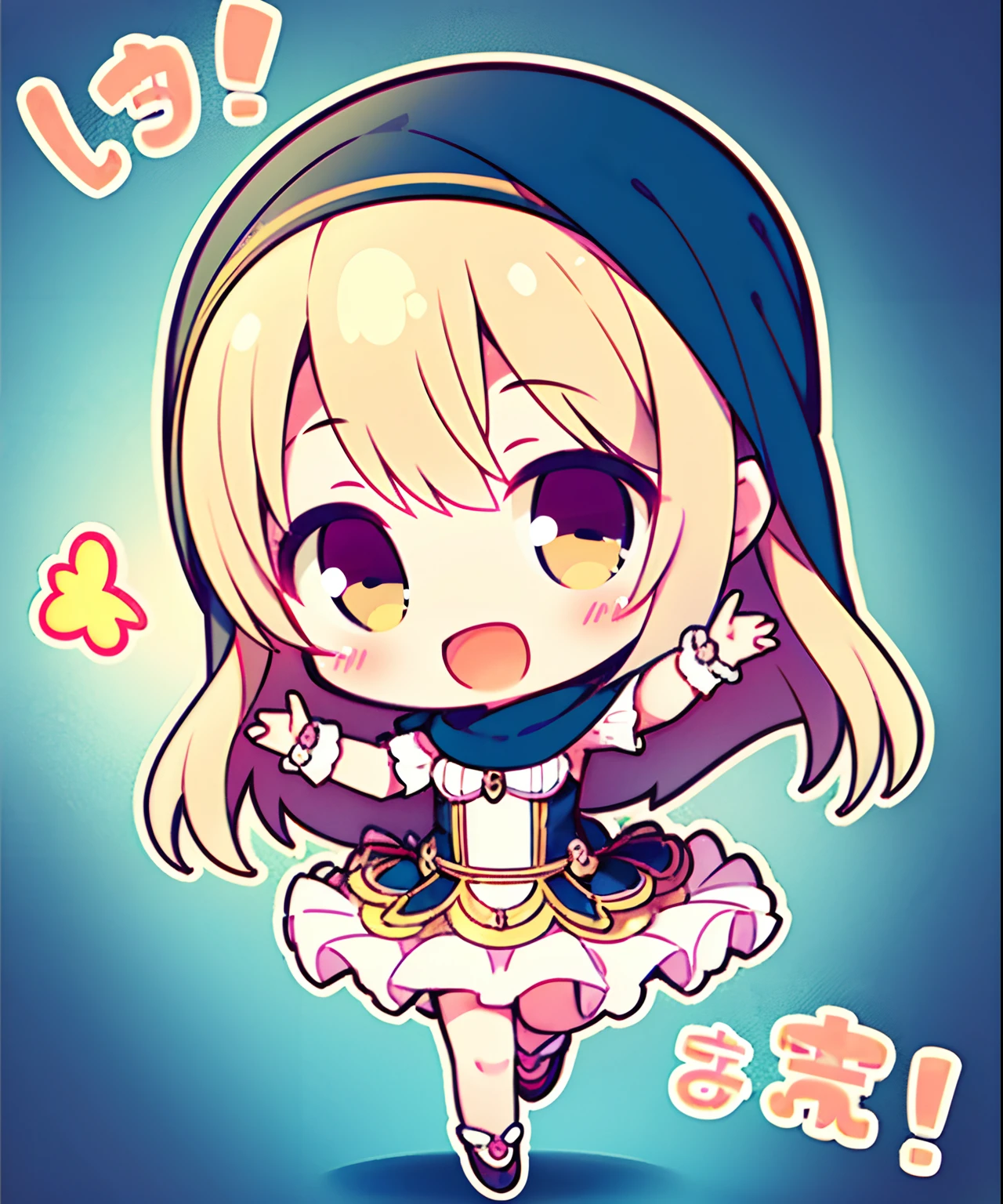 1girl, (chibi:1.3),
full body
looking at viewer, blush, smile, :d, open mouth
girl dancing,hijab,
looking at viewer,