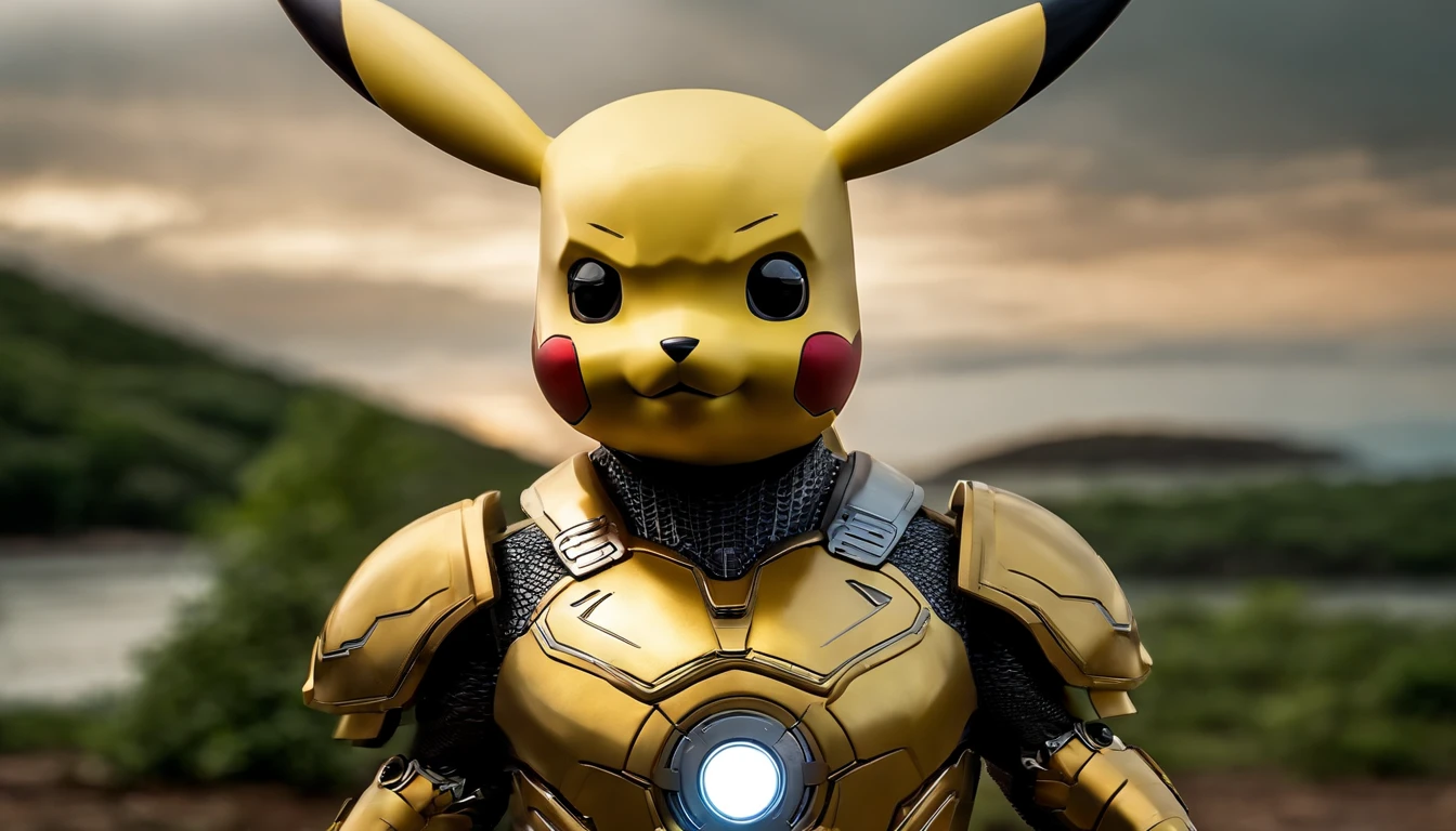 pikachu com armadura de ferro, mark 43, hd