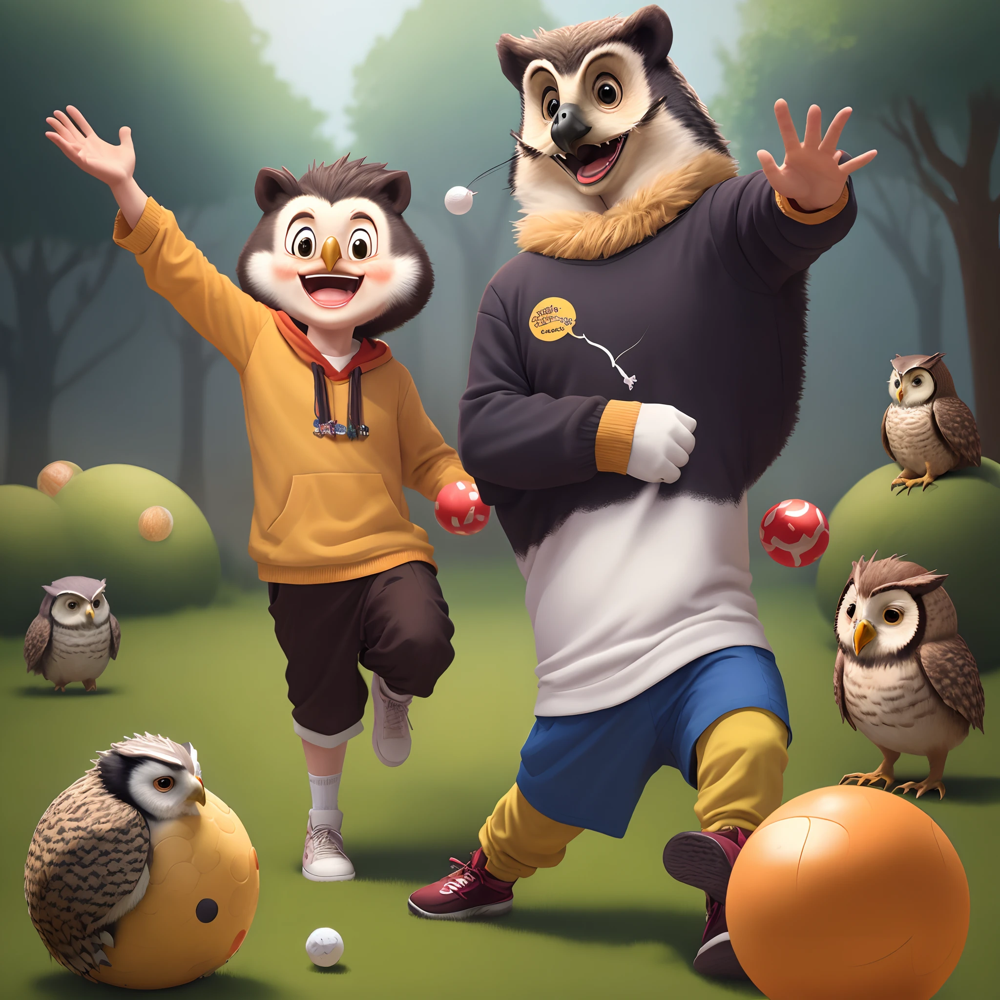Dancing Badger showed off his incredible moves, while Wise Owl told old stories. Even the hedgehogs wrapped in balls rolled around and had fun. And when Raul the ra sang, everyone felt at peace and happy